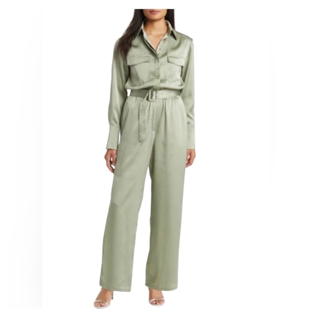 Sleek Olive Jumpsuit